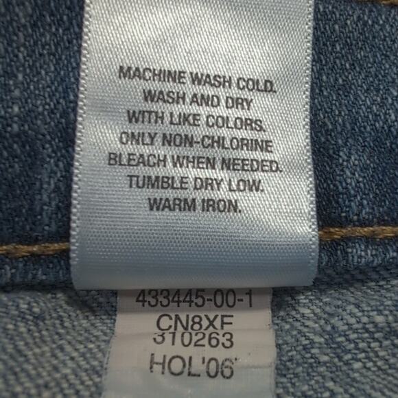 Vintage 2006 Old Navy Denim Jeans Skirt, Stretch Low Waist Back Slit, Women's 12 - Picture 8 of 10